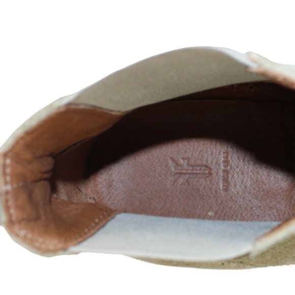 Frye Carson Chelsea Light Gray Suede Pull On Ankle Boot Size 7 - Picture 11 of 11